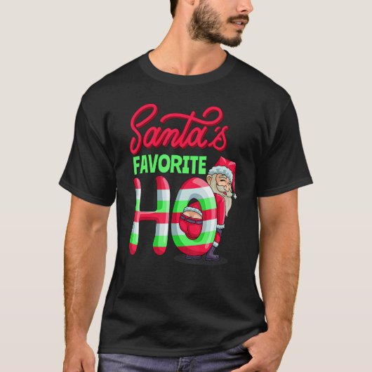 Santas Favorite Ho Santa Claus Ho  Women Girl Chri Tシャツ (正面)