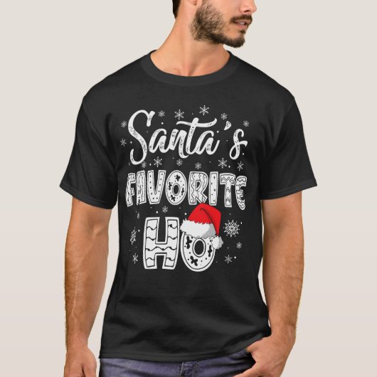 Santa's Favorite Ho Santa Hat Tシャツ (正面)