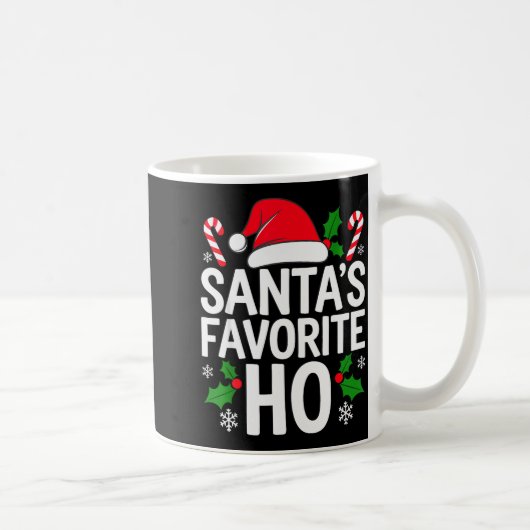 Santa's Favorite Ho Shirt Adult Kids Funny Christm コーヒーマグカップ (右)