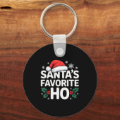 Santa's Favorite Ho Tee Funny Christmas Graphic キーホルダー (正面)