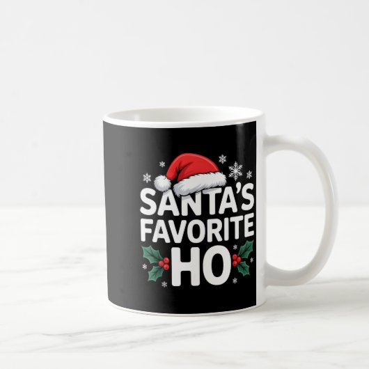 Santa's Favorite Ho Tee Funny Christmas Graphic  コーヒーマグカップ (右)