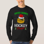 Santa's Favorite Hockey Player Matching Family Chr Tシャツ<br><div class="desc">Santa's Favorite Hockey Player Matching Family Christmas</div>