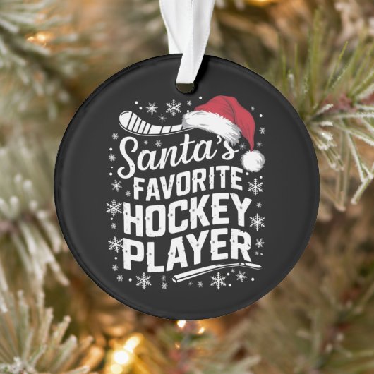 Santa's Favorite Hockey Player Pajama Christmas オーナメント (ツリー)