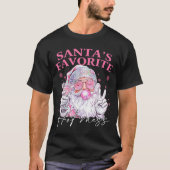 Santa's Favorite Hot Mess Funny Christmas  Tシャツ (正面)