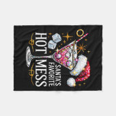Santa's Favorite Hot Mess Long Sleeve  フリースブランケット (正面(横))