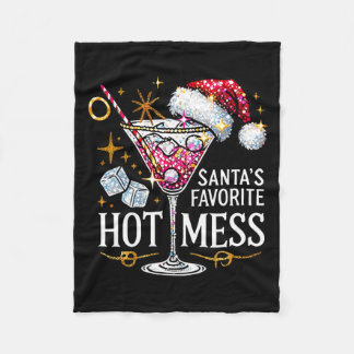 Santa's Favorite Hot Mess Long Sleeve  フリースブランケット