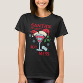 Santa's Favorite Hot Mess Martini Print | Icy Xmas Tシャツ (正面)