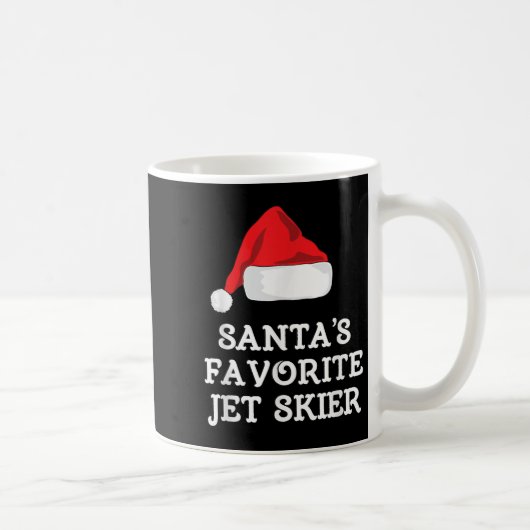 Santas Favorite Jet Skier Christmas Xmas Skiing Sk コーヒーマグカップ (右)