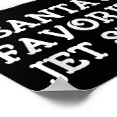 Santas Favorite Jet Skier Christmas Xmas Skiing Sk ポスター (角)