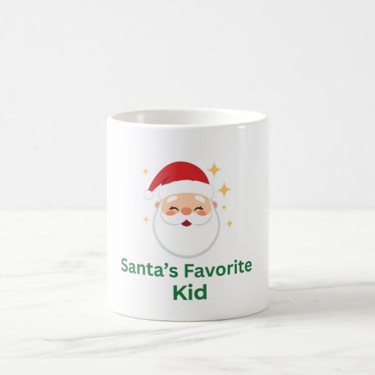 santas favorite kid mug kids christmas mug cute sa コーヒーマグカップ (中央)