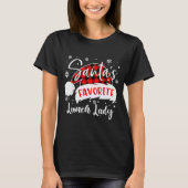 Santa's Favorite Lunch Lady Hat Flannel Christmas  Tシャツ (正面)
