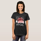 Santa's Favorite Lunch Lady Hat Flannel Christmas  Tシャツ (正面フル)
