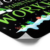 Santa's Favorite Maintenance Worker Fun Christmas ポスター (角)