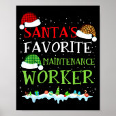 Santa's Favorite Maintenance Worker Fun Christmas  ポスター (正面)