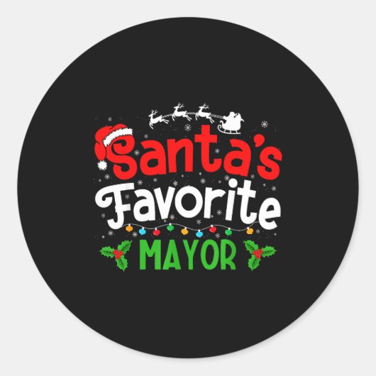 Santa's Favorite Mayor Christmas Party  ラウンドシール (正面)