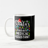 Santa's Favorite Medical Istant Funny Christmas コーヒーマグカップ (左)