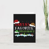 Santa's Favorite Missionary Fun Christmas  カード (正面)