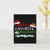 Santa's Favorite Missionary Fun Christmas  カード (黄色い花)
