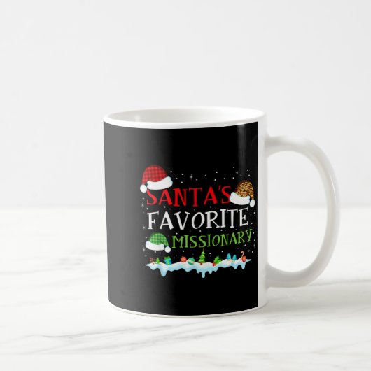 Santa's Favorite Missionary Fun Christmas  コーヒーマグカップ (右)