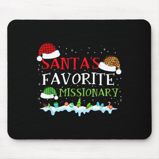 Santa's Favorite Missionary Fun Christmas  マウスパッド (正面)