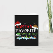 Santa's Favorite Monitor Tech Fun Christmas  カード (正面)