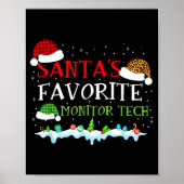Santa's Favorite Monitor Tech Fun Christmas ポスター (正面)