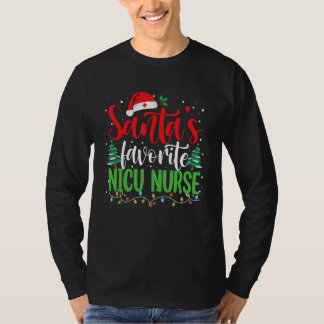 Santa's Favorite Nicu Nurse Christmas Nursing Sant Tシャツ