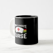 Santa's Favorite Nurse ツートーンマグカップ (正面左)