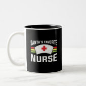 Santa's Favorite Nurse ツートーンマグカップ (左)