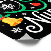 Santa's Favorite Nurse Shirt Men Women Funny Chris ポスター (角)