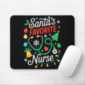 Santa's Favorite Nurse Shirt Men Women Funny Chris マウスパッド (マウス)