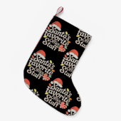 Santa's Favorite Office Staff Christmas Lights スモールクリスマスストッキング (正面 (吊り時))