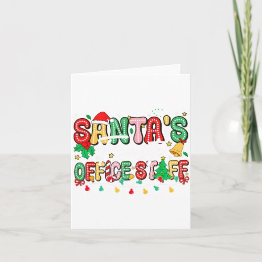 Santa's Favorite Office Staff Christmas Lights San カード (正面)