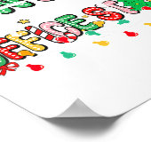 Santa's Favorite Office Staff Christmas Lights San ポスター (角)