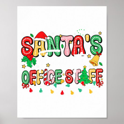 Santa's Favorite Office Staff Christmas Lights San ポスター (正面)