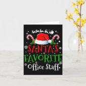 Santa's Favorite Office Staff Christmas Party  カード (黄色い花)