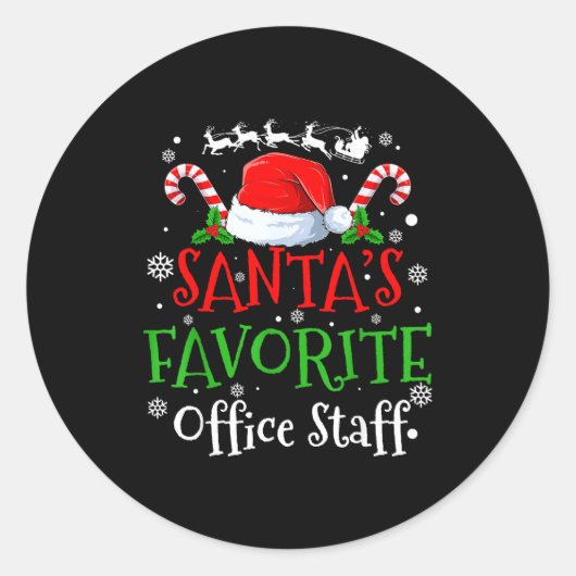 Santa's Favorite Office Staff Christmas Party  ラウンドシール (正面)