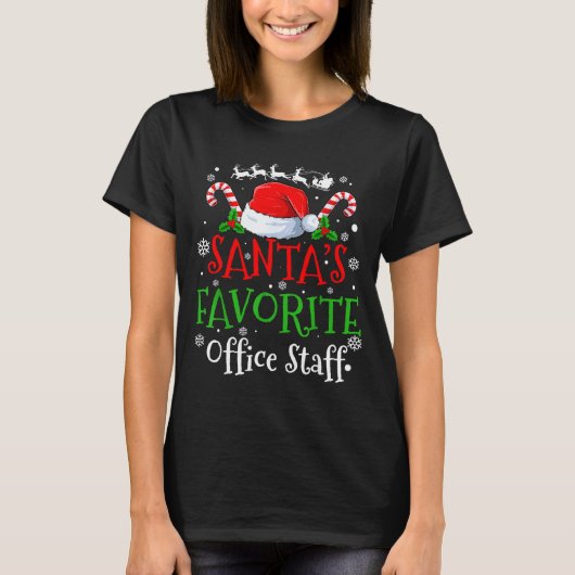 Santa's Favorite Office Staff Christmas Party  Tシャツ (正面)