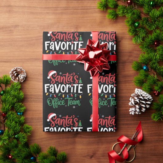Santa's Favorite Office Team Christmas Funny Work  ラッピングペーパー (クリスマスギフト)