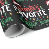 Santa's Favorite Office Team Christmas Funny Work  ラッピングペーパー (ロールコーナー)