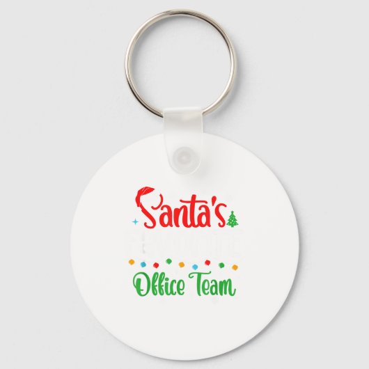 Santa's Favorite Office Team Christmas Lights Sant キーホルダー (正面)