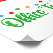 Santa's Favorite Office Team Christmas Lights Sant ポスター (角)