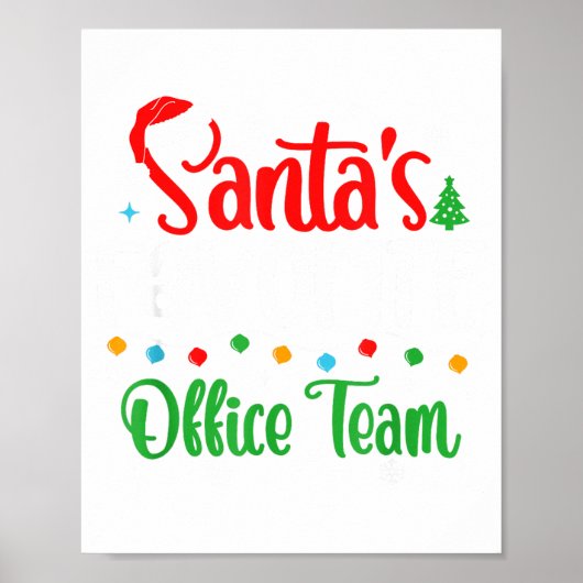 Santa's Favorite Office Team Christmas Lights Sant ポスター (正面)