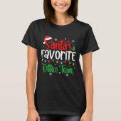 Santa's Favorite Office Team Christmas Lights Sant Tシャツ (正面)