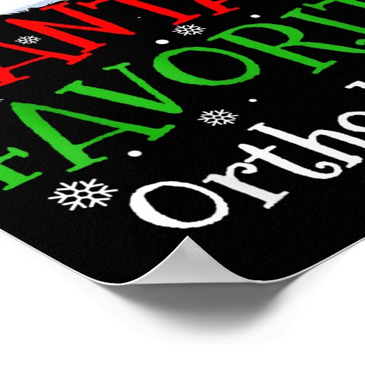 Santa's Favorite Orthodontist Christmas Party  ポスター (角)