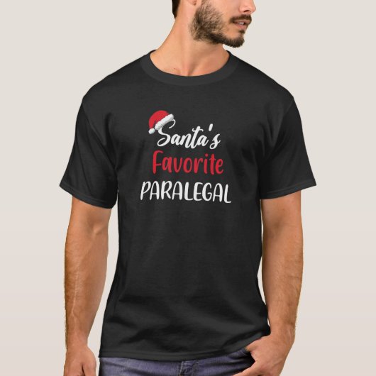 Santas Favorite Paralegal  Christmas  Pajama Xmas Tシャツ (正面)