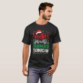 Santa's Favorite Pharmacy Tech Christmas Santa Hat Tシャツ (正面フル)