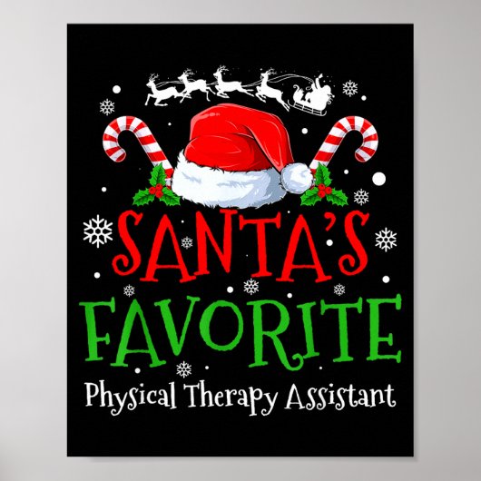 Santa's Favorite Physical Therapy Istant Christmas ポスター (正面)