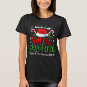 Santa's Favorite Physical Therapy Istant Christmas Tシャツ (正面)