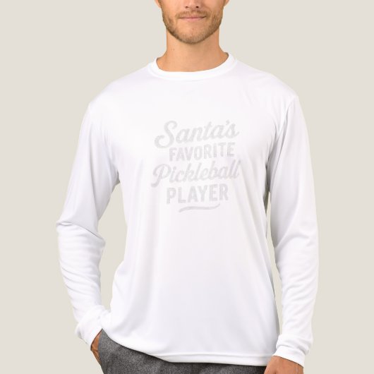 Santa's FAVORITE Pickleball PLAYER トライブレンドＴシャツ (正面)